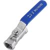 Walfront Valvola a Sfera Porta Ridotta in Acciaio Inox 304 BSP Femmina 6 Taglie per Tubazioni (1/4)