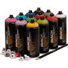 KLAMOTTEN STORE Montana - Set di 12 bombolette spray - Kit da officina, asciugatura rapida, vernice acrilica nitroacrilica di alta qualità con cappucci di ricambio e matita