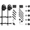 LANTUS 200 CM Sistema Porta Scorrevole, Kit di guida per Porta Scorrevole, Set Industriale per Porta Scorrevole Interno, Migliorare,(Stile classico) Installazione singola porta
