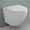 Inbagno Wc sospeso con risciacquo a vortice e copriwc soft-close, sistema di scarico a parete, serie TAO