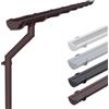 INEFA Set grondaia NW100 100mm PVC semicircolare - gronda 6m marrone scuro per 1 falda - grondaia per casetta da giardino carport