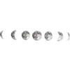 DECHOUS Adesivo Da Parete Fasi Lunari Applique Decorativa Rimovibile Adesivo Parete Celeste Per Camera Da Letto e Soggiorno