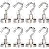 Yitobici Ganci magnetici, ganci magnetici, magneti super potenti con ganci, supporto magnetico grande per l'uso in cucina, 8 pezzi