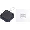 QUARKZMAN Pugno Libero Automatico Sensore Porta Chiudi Automatico 400G Nero | 1 Set, Porta Chiudi, ABS, con Acciaio Filo, per Famiglia Porte Armadio Finestra