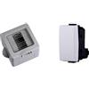 A2ZWORLD Cassetta Elettrica IP55, Completa Di Frutti Compatibile Con Bticino Matix, 1 Modulo Interruttore Unipolare, Scatola Con Coperchio Da Muro Parete Esterno e Interno