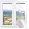 Risareyi Isolante Termico per Finestre 45x110cm, Bianco Pellicola Trasparente EVA Tenda Termica Window Cover Inverno Contro Freddo, Include Nastro Biadesivo, non Tagliabile