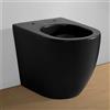 Inbagno WC Filomuro Ceramica Nero Opaco Scarico Tornado Design Moderno E Igiene Superiore Tokyo