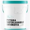 FORTUNATO Pittura Acrilica Ultra Opaca Super Coprente Lavabile Antimuffa Protezione Bianca Alta Qualità Made in Italy (Litri 2,5)