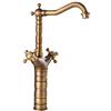 Fw Rubinetto Bagno Miscelatore Lavabo, Rubinetto Retrò A Doppia Leva Acqua Calda E Fredda Rubinetto Per Lavabo Monoforo Girevole In Ottone, Adatto Per Wc E Bagno, Valvola In Ceramica
