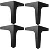 pingping1991 4 Pezzi Gambe Per Mobili In Metallo Piedini Triangolari in Ferro per Armadio, Divano, Poltrona e Tavolino Piedini Per Mobili Triangolari In Metallo Moderno (17cm,black)