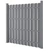 NEU.HOLZ Steccato per Giardino Staccionata con Doghe e 2 Colonne in WPC Legno Composito Recinzione con Base in Acciaio 185 x 193 cm - Grigio