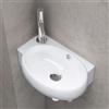 doporro Lavabo da Appoggio 42x28x15cm, Lavandino Bagno in Ceramica Nano Rivestimenti Inclusi Brüssel001R, Bianco