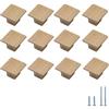 Evionlin 12 Pezzi (Quadrato) Maniglie per Armadio Stile Cinese Minimalista e di Alta Qualità, Tira per Cassetti, Pomolo per Guardaroba a Foro Singolo, Maniglie per Porte in Legno