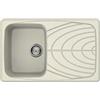 Elleci lavello incasso master 300 1 vasca con gocciolatoio 79x50 reversibile granito granitek bianco antico 62 - LGM30062