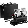 Wiltec Compressore per aerografo AS196A con serbatoio aria 2 cilindri 6 bar Interruttore a 2 fasi