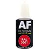 Alex Flittner Designs Penna per vernice RAL 3001 ROSSO SEGNALE satinato 20ml Penna di riparazione Acrilico Vernice per ritocchi Vernice di riparazione Legno Metallo Mobili Bagno