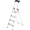 HAILO Scala PROFISTEP XXL 6 gradini in alluminio con gradino extra largo