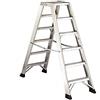 Svelt Scala 5 gradini Professionle in Alluminio a Doppia Salita con Piattaforma Maggiorata, Gradini Zigrinati e Piedini Antiscivolo, P1 Plus
