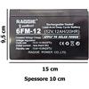 DOBO 12V 12Ah Batteria al Piombo Ermetica, Nera