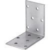 Parotec 10 Pezzi Angolo con Foro per Edilizia Montaggio 60 x 60 x 40 x 2 mm Connettore Angolare in Acciaio Zincato per Collegamenti in Legno e Strutture Pesanti