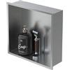 LuxeBath Nicchia a Muro in Acciaio Inossidabile 30x30x10 cm Argento Nicchia per Doccia con Telaio Ripiano Incorporato Nicchia Piastrellabile da Bagno Ripiano per Doccia Supporto di Stoccaggio Scaffale