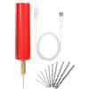 Vilgftyiet Mini set di trapano elettrico con 13 punte, mandrino a cambio rapido da 0,7-1,2 mm, per resina, gioielli, legno, argilla polimerica, fogli di metallo, strumento rotante portatile compatto con cavo da