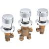HEHUANG 3 Pezzi Rubinetto Miscelatore Per Vasca in Ottone Massiccio, Valvola Deviatrice Per Doccia Con Acqua Calda E Fredda, Rubinetto Per Vasca Per Bagno E Sauna (Cylindrical handle)