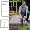 NAIZY 2 Stampi per Cemento DIY 50x50cm, Forma Quadrata NO.1, per Pavimentazione e Vialetti, Modello per Cemento, Modello per Pavimentazione in Plastica, per Pietre da Passeggio, Giardino, Pista da