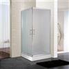 FRASCIO NEW TECNOLOGY Box Doccia 85x130 cm Apertura Angolare In Cristallo Temperato Satinato Profilo Cromo