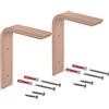 Gedotec - Console in legno moderna | Angolo da parete | COUNTRY | Supporto angolare | Massiccio | Forma L | 1 pezzo