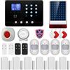 Wolf Guard italiano WiFi 4G kit sistema di allarme di sicurezza domestica senza fili W4Q-W06 in italiano, Tuya Smartlife APP Alexa, con sirena solare, sensori di porta, rilevatore di movimento