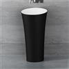Mai & Mai Lavandino a Colonna 42X42X85cm, Lavandino su Piedistallo per Bagni Colossum33 da Minerale Fuso, Bianco e Nero