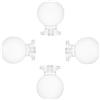 Ciieeo Pomelli in Acrilico Trasparente, 12 Pezzi, Forma Rotonda, Design Moderno, Presa Confortevole, per Cassetti e Armadietti