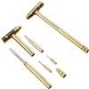Jyving 6 in 1 Micro Mini Multifunzione Multi Ottone Martello 3 Tipi Punte per Cacciavite Tasca Strumenti FAI DA TE Piccolo Martello Rotondo 5 in 1