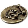 Tiazza 50 mm Antico Vintage Piccolo Ottone Rotondo Cabinet Box Chiusura Fibbia Chiusura Chiusura Caso Cerniere Mobili Hardware Hasp