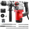 Hocamel SDS Plus 1900 W, manico antivibrazione e frizione di sicurezza, con accessori, scalpello e valigetta, per calcestruzzo, muratura, pareti, due modalità. Il diametro massimo di perforazione nel