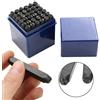 topolenashop Set punzoni stampini alfanumerici 36pz kit da 8 mm lettere e numeri custodia