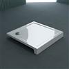 doporro Piatto Doccia con Piletta 100x100x14cm in Acrilico incl. Piletta di Scarico (AL01) Faro1W, Forma: Quadrato, Bianco