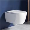 Rainsworth WC sospeso senza bordi - WC a 360° Superspin con sistema di abbassamento automatico, colore bianco, lunghezza 53 cm