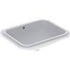 Geberit VariForm lavabo à encastrer rectangulaire, 450x350mm, sans trou pour robinetterie, avec trop-plein, 500.761.01.2, 500.761.01.2, Colorazione: bianco