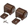 bricoleva.it Chiusure Magnetiche con Basetta - Ideali per Armadi, Cassetti, Porte, Camper, Barche - Ferma Porta Magnetico - Calamita Ferma Cassetto - Forza di Tenuta 6 Kg - Set da 2 Pezzi con Viti (MARRONE)