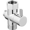 ARMYJY Convertitore a T in ottone con valvola deviatrice a 3 vie cromato per soffione doccia