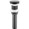 FQYEP Piletta Di Scarico Lavabo Universale G1 1/4",Grigio Pistola,Piletta Bidet Universale Con Scarico,Gocciolatoio A Rimbalzo,Con Cestello,Rame Pieno Anticorrosione,Grigio Pistola B