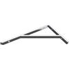 doporro Staffe per Mensola Reggimensola Triangolare 45 cm in Acciaio Inox Cromo, Supporti a L per Scaffali a Muro 450x250 mm, 3 Pezzi - WH02