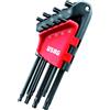 USAG 280 LTSTX/S8 - Serie di 8 chiavi maschio lunghe testa sferica TORX® 280078
