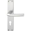 HOPPE 2 X Hoppe Maniglia Birmingham - su piastra lunga cilindro a profilo distanza 88 mm, per porte dello spessore di 30 - 49 mm, argento anodizzato, confezione doppia, Ö della Norma