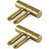 bricoleva.it Cerniere Anuba per infissi in legno, Set 2 Maschio e 2 Femmina - Cerniere a Due Gambi - Kit di Cerniere Anuba in Varie Finiture e Misure (Ø 9 mm, Ottonato)