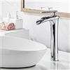 XDSMB Miscelatore Lavabo Alto Monocomando Cascata Rubinetto Alto Lavabo Bagno G1/2 Cascata,cromo