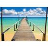 Fotomurale Soggiorno - Carta da parati 200x140 cm TNT Murale alla moda Decorazione da Muro XXL Poster Gigante Design Cameretta Carta per Pareti natura scenario sole spiaggia ponte c-A-0060-a-a