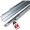 Gedotec Guida per cassetti ad estrazione parziale 450 mm Guida per cassetti a montaggio superficiale | FR206 | portata 100 kg | acciaio zincato